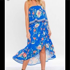 NWT Jowne Two Piece Blue Floral Outfit Size Large